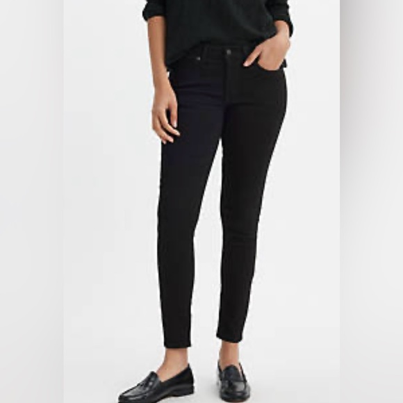 Levi’s 711 womens Skinny Jeans soft black - Picture 2 of 10